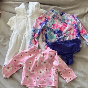 Bundle of baby girl swim items 6 months